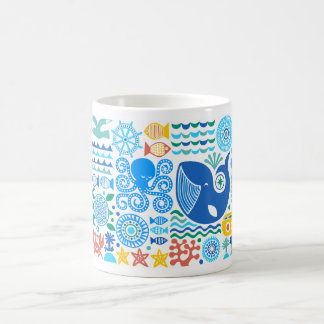 Mug Sous la mer | Cute Ocean Whale Turtle Manta