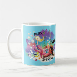 Mug Sous La Mer Sirène Océan Purple Turquoise
