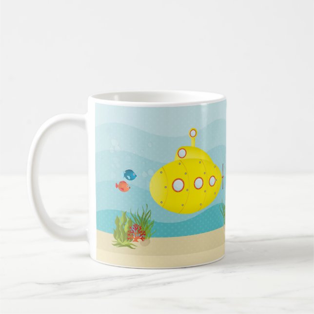 Mug Sous-marin jaune profond (Gauche)