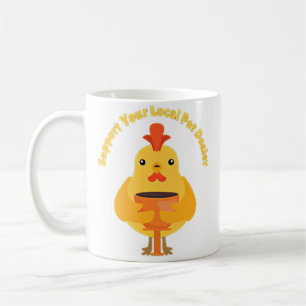 Mug Soutenez Votre Poulet en Caoutchouc Faisant de la