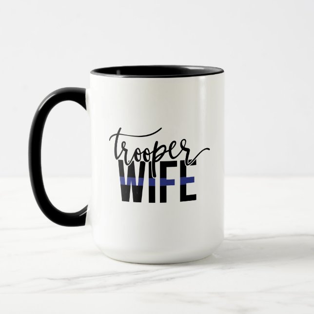 Mug Soutien de la police de la femme de la ligne bleue (Gauche)