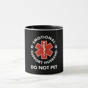 Mug Soutien émotionnel Mari ne pas animal de compagnie