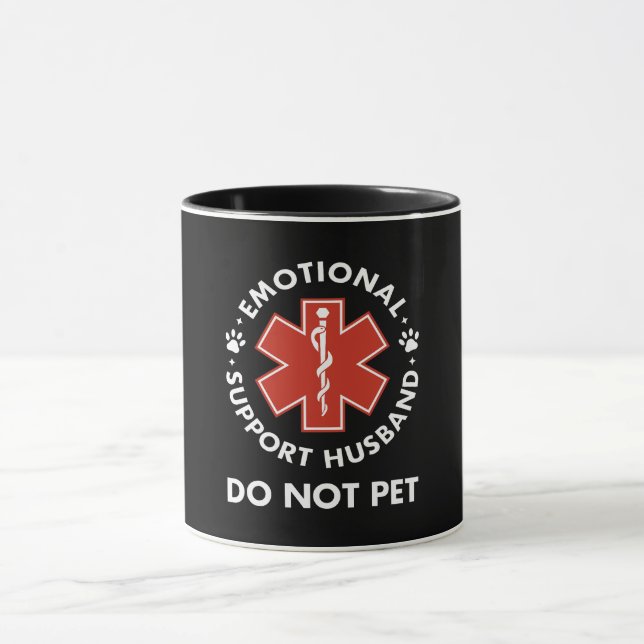 Mug Soutien émotionnel Mari ne pas animal de compagnie (Centre)