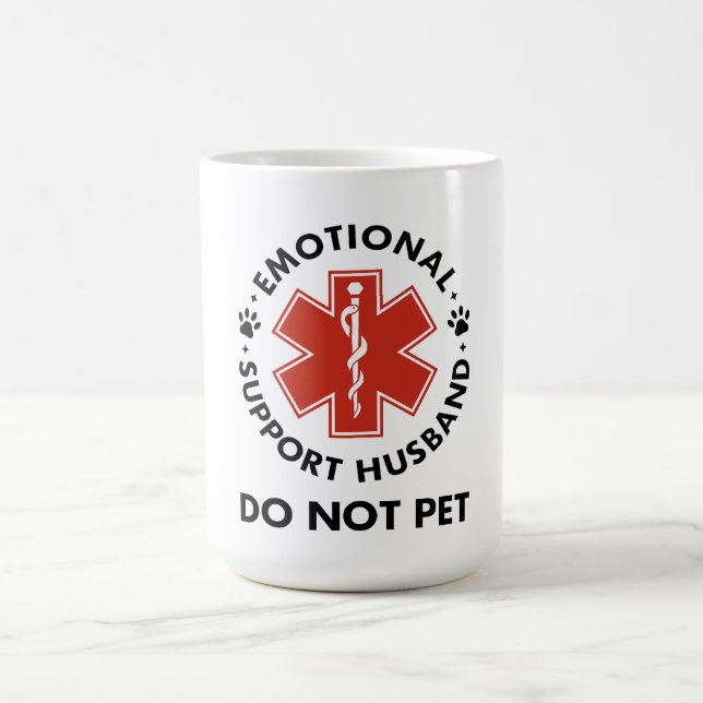 Mug Soutien émotionnel Mari ne pas animal de compagnie (Centre)