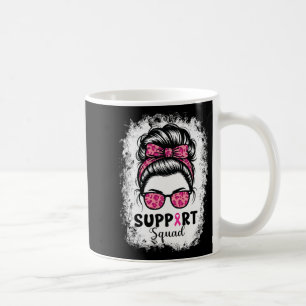 Mug Soutien Squad Messy Bun Pink Warrior Cancer du sei
