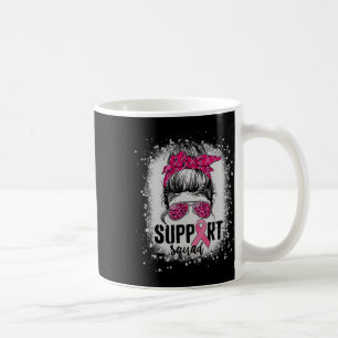 Mug Soutien Squad Messy Bun Pink Warrior Cancer du sei