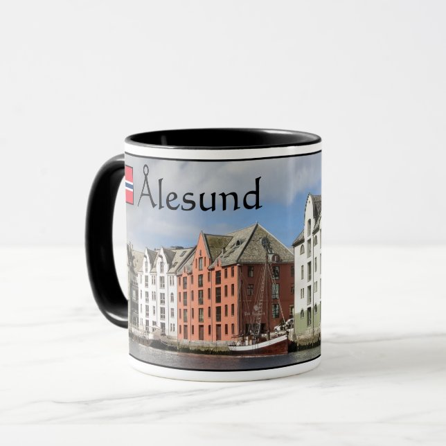 Mug Souvenir d'Ålesund en Norvège (Devant gauche)