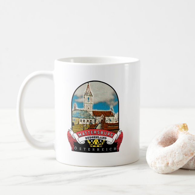 Mug Souvenir de Burgenland Mattersburg (Avec donut)