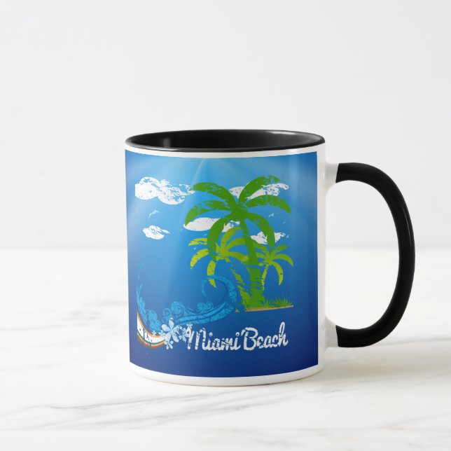 Mug Souvenir de Miami Beach la Floride (Droite)