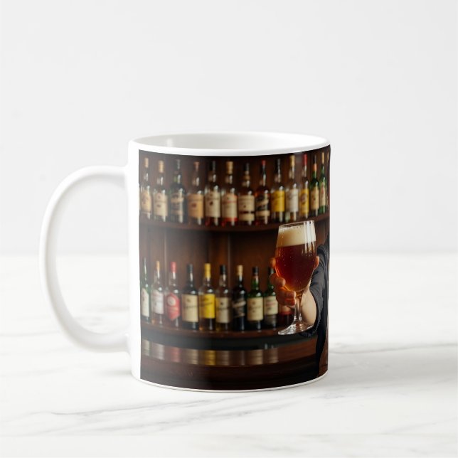 Mug Souvenir de Taverne Belge Chaleureux (Gauche)