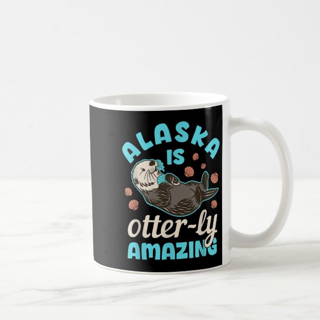 Mug Souvenir de vacances de la loutre de mer de l'Alas (Droite)