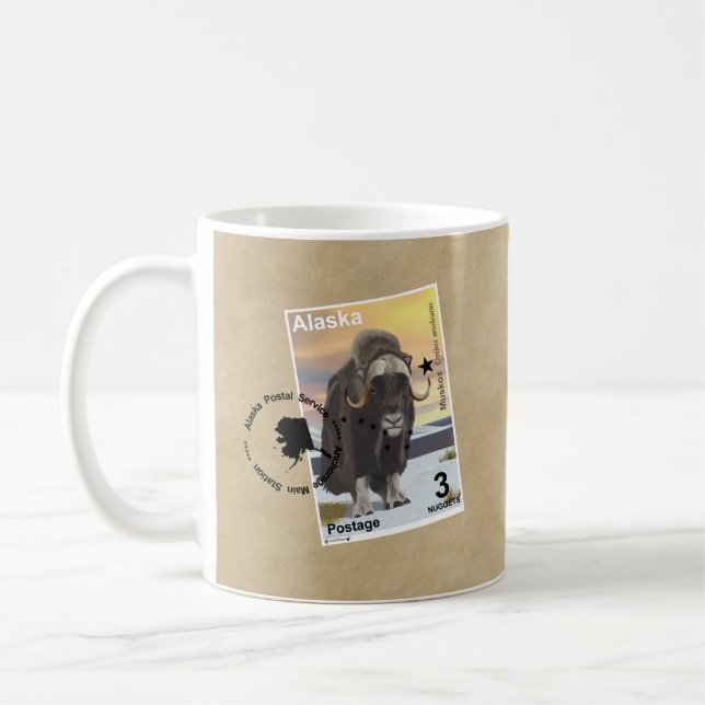 Mug Souvenir du timbre de Muskox (Gauche)