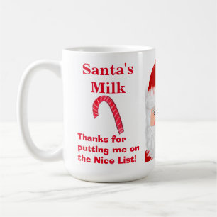 Mug Souvenir Liste de Naughty ou Nice de Lait de P