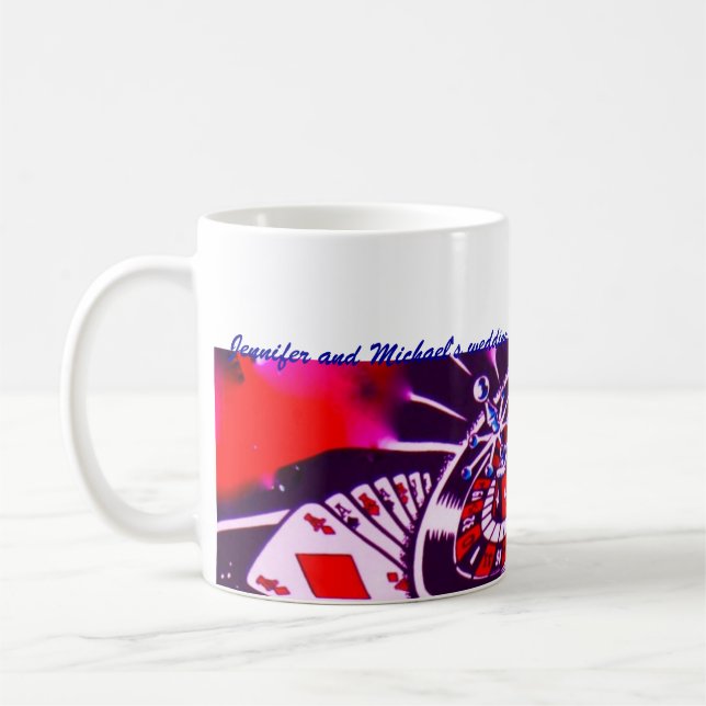 Mug Souvenir pourpre de passion de thème de casino (Gauche)