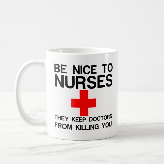 MUG SOYEZ BIEN AVEC LES INFIRMIÈRES (Gauche)