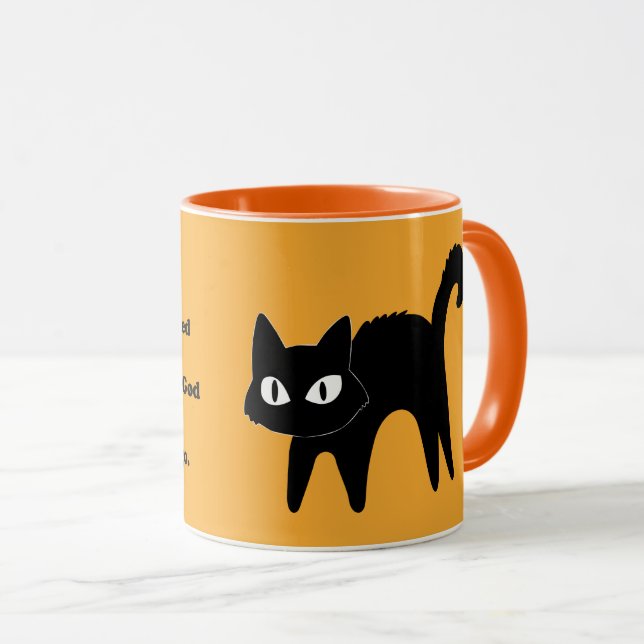 Mug Soyez forte et courageuse Chat Noir (Devant droit)