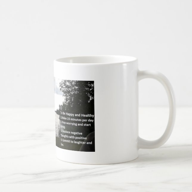 Mug Soyez heureux et en santé (Droite)