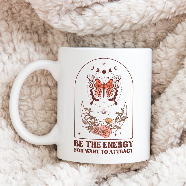 Mug Soyez l'énergie que vous voulez attirer Boho (Créateur téléchargé)