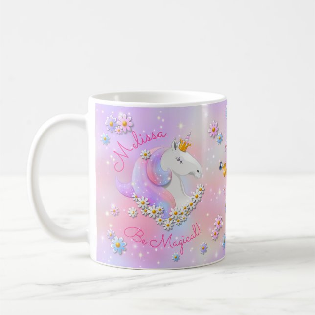 Mug Soyez Magique Pink Unicorn Princess Sparkle (Gauche)