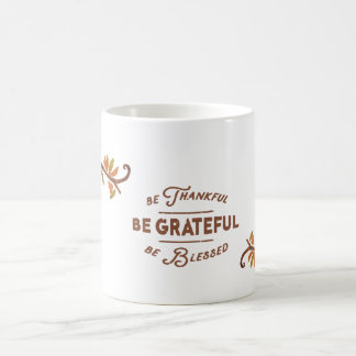 Mug Soyez Reconnaissant, Grateful, Bénie - Floral Auto