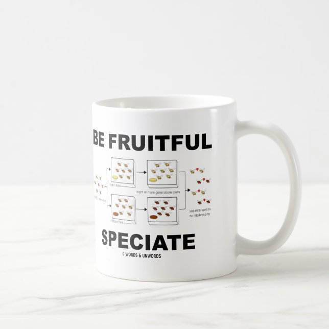Mug Soyez Speciate fructueux (l'humour d'évolution) (Droite)