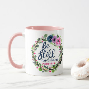 Mug Soyez toujours et sachez le vers floral rose de