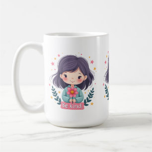 Mug Soyez une fille mignonne avec l'art positif Fleur