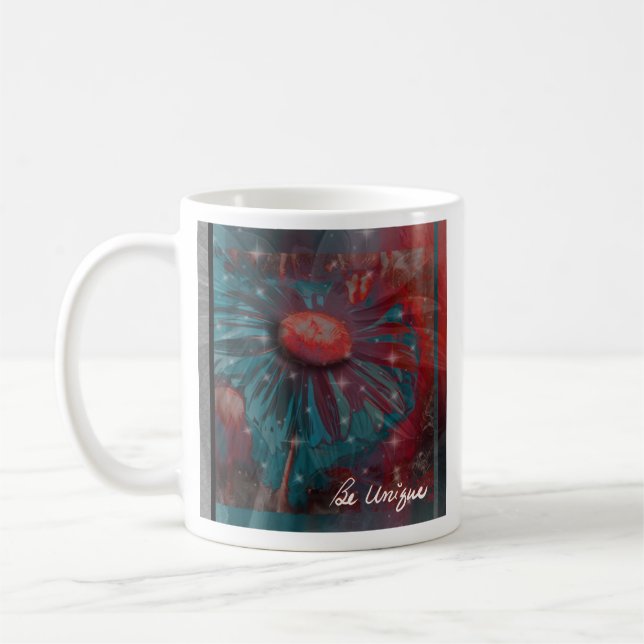 Mug Soyez unique Style rouge gras (Gauche)