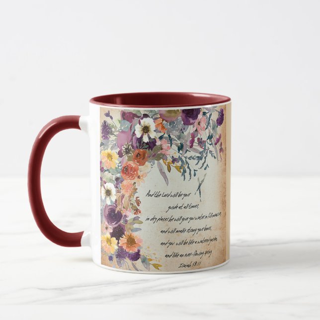Mug Soyez votre guide, mélange floral d'automne (Gauche)