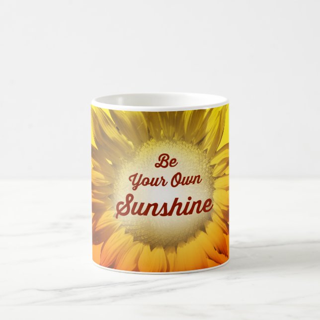 Mug Soyez Votre Propre Sunshine Tournesol Rouge Jaune  (Centre)
