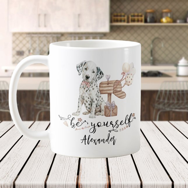 Mug Soyez vous-même mignon chiot dalmate à côté de la  (Créateur téléchargé)