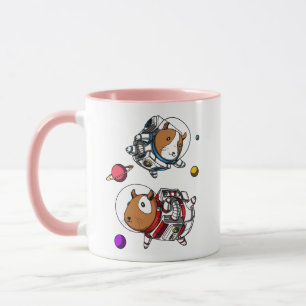 Mug Space Guinea Pigs Astronauts Cosmique Cavy Pet