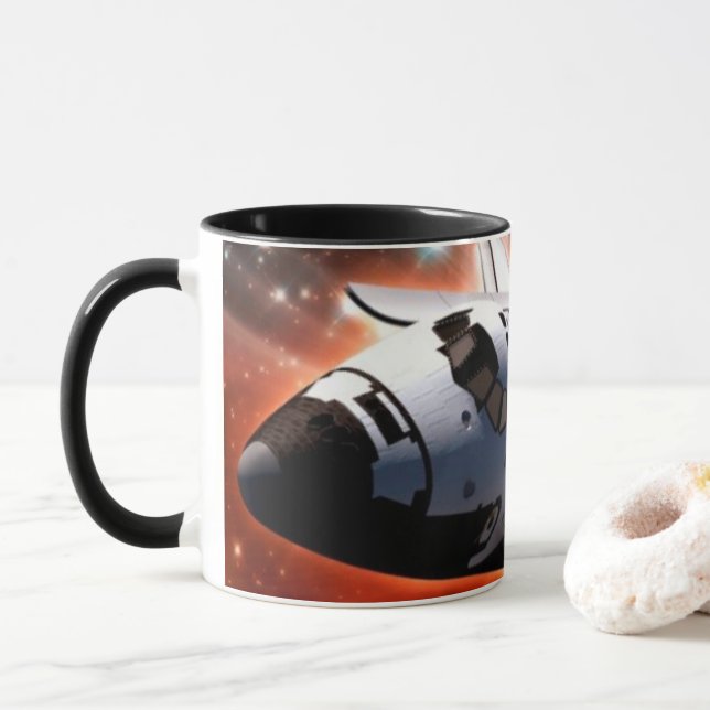 Mug Space Shuttle Atlantis Hubble Telescope Artwork (Avec donut)