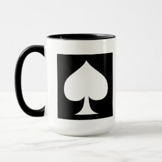 Mug Spade Design-black n white 