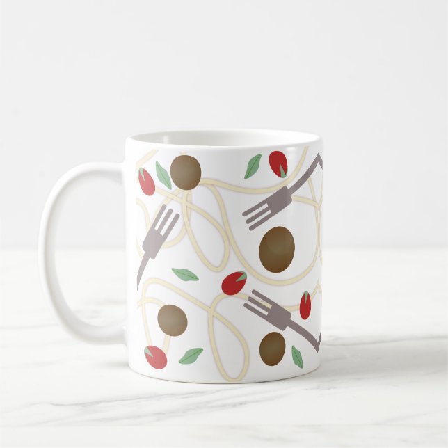 Mug Spaghetti et boulettes de viande tendance alimenta (Gauche)