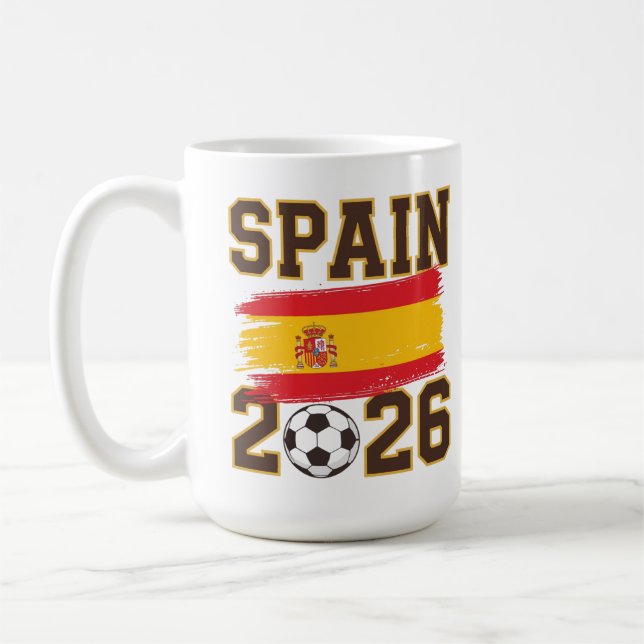 Mug Spain 2026 Soccer Design (Gauche)