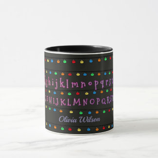 Mug Sparkling Neon Alphabet with Festive Lights