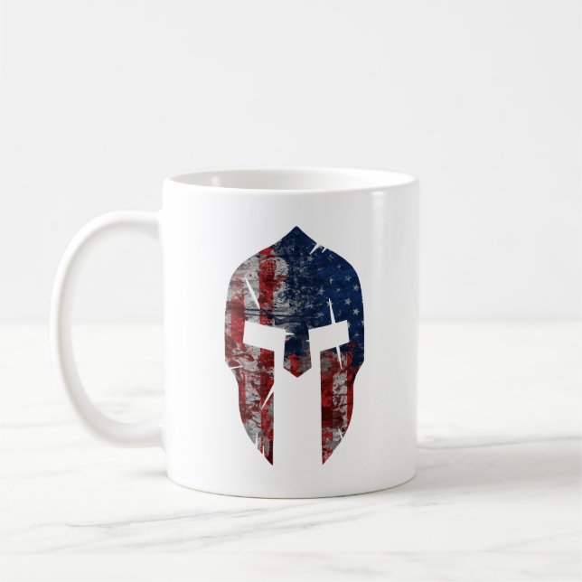 Mug Spartiate américain de style de grognement (Gauche)