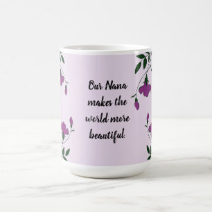 Mug Spécial Nana Rend Le Monde Beau Purple Floral