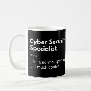Mug Spécialiste de la cybersécurité Définition amusant