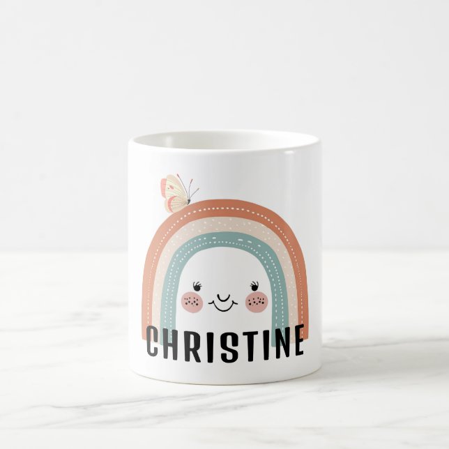 Mug Spécifique au client, arc-en-ciel, papillon (Centre)