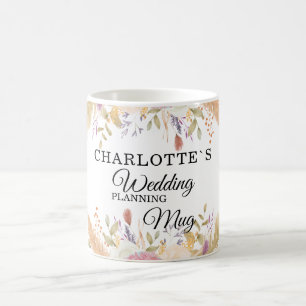 Mug Spécifique au client, floral "Mariage-Planning-Mug