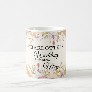 Mug Spécifique au client, floral "Mariage-Planning-Mug