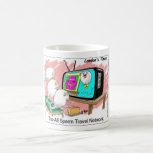 Mug Sperm Travel Network Funny Cartes Tee - shirts & C