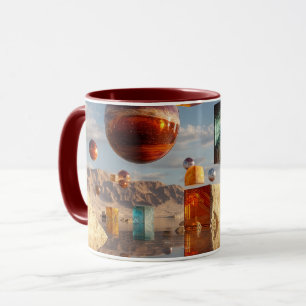 Mug Sphères et cubes flottants surréalistes