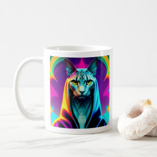 Mug Sphinx cat, street art, coloré