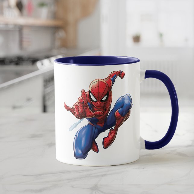 Mug Spider-Man | Leap de tir sur le Web (Créateur téléchargé)