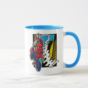 Mug Spider-Man Panneaux animés tournants Web Pop Art
