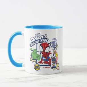 Mug Spidey et ses amis incroyables Graphique au crayon