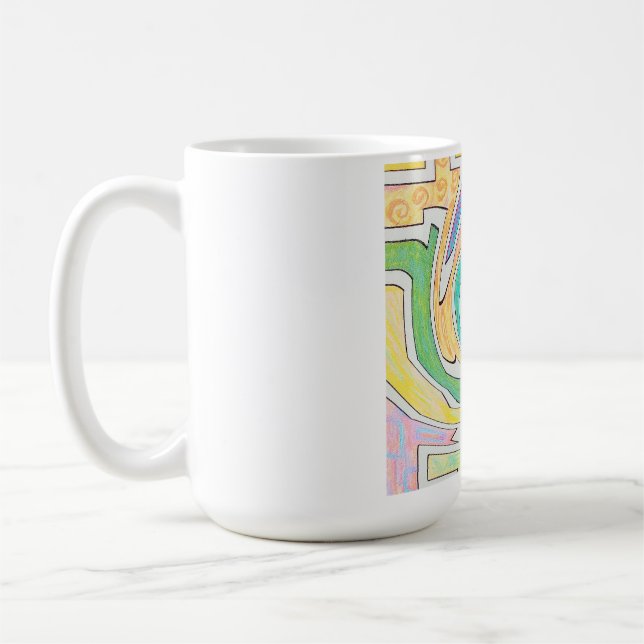 Mug Spiral Caught in Colorful Maze (Gauche)